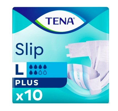 Tena підгузники для дорослих Slip Plus Large 92-144см дихаючі 10шт